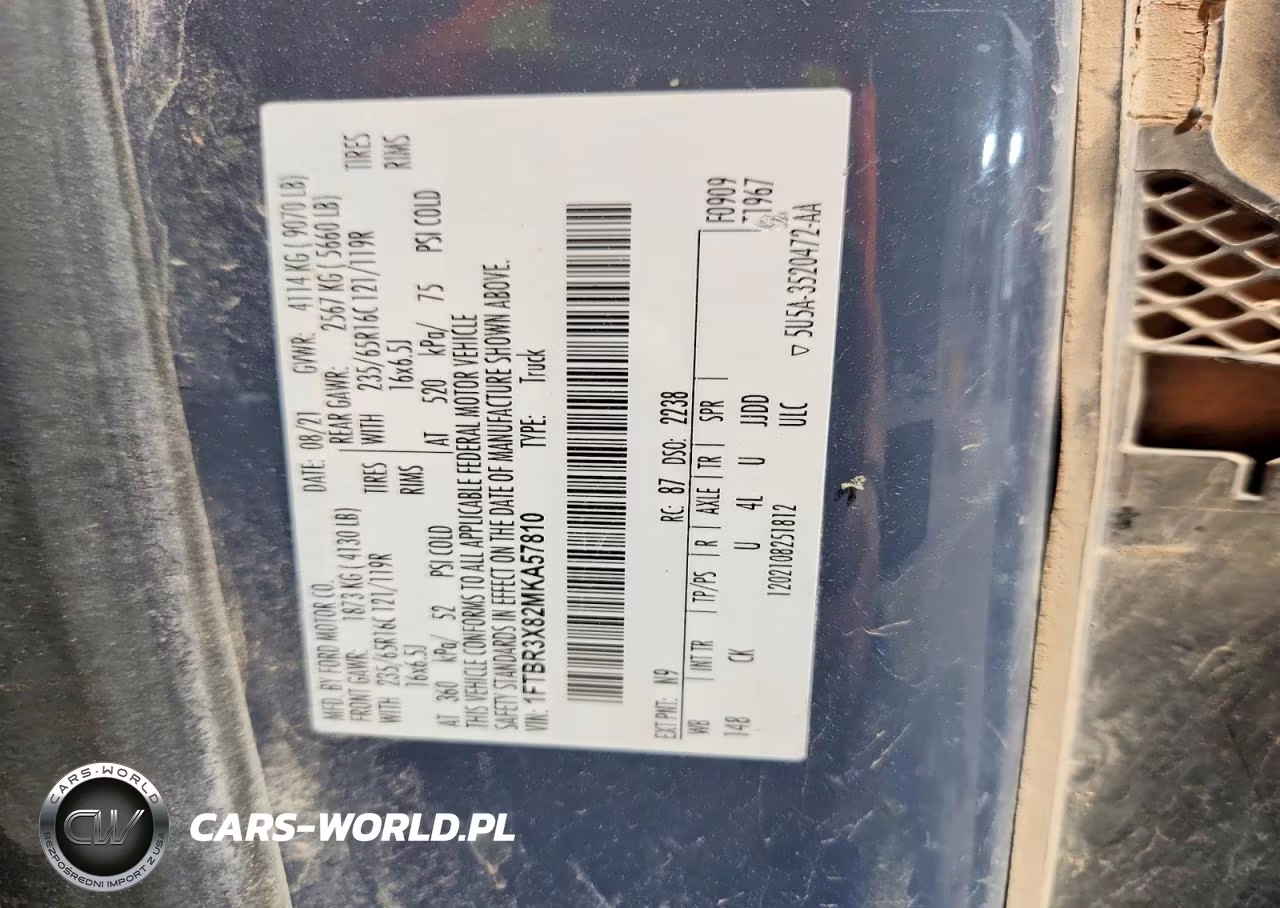 2021 Ford Transit T-250 Delivery Van VIN:1FTBR3X82MKA57810 - 13