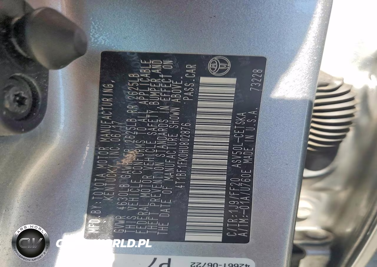 2017 Toyota Camry Se VIN:4T1BF1FK0HU802876 - 13