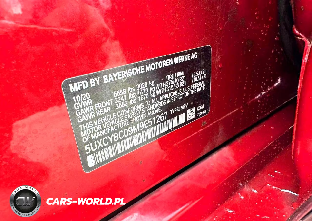 2021 BMW X6 M50I VIN:5UXCY8C09M9E51267 - 10
