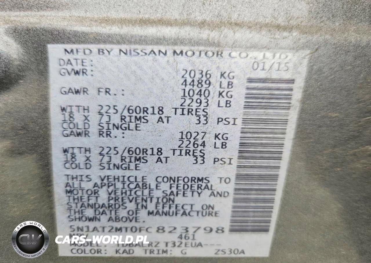 2015 Nissan Rogue Sl VIN:5N1AT2MT0FC823798 - 13