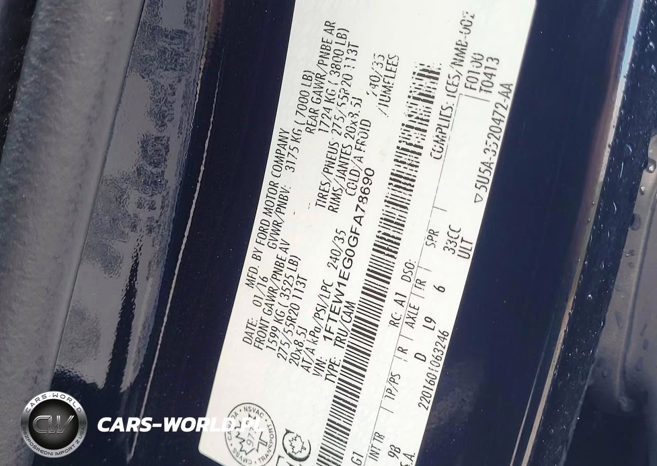 2016 Ford F150 Supercrew VIN:1FTEW1EG0GFA78690 - 10