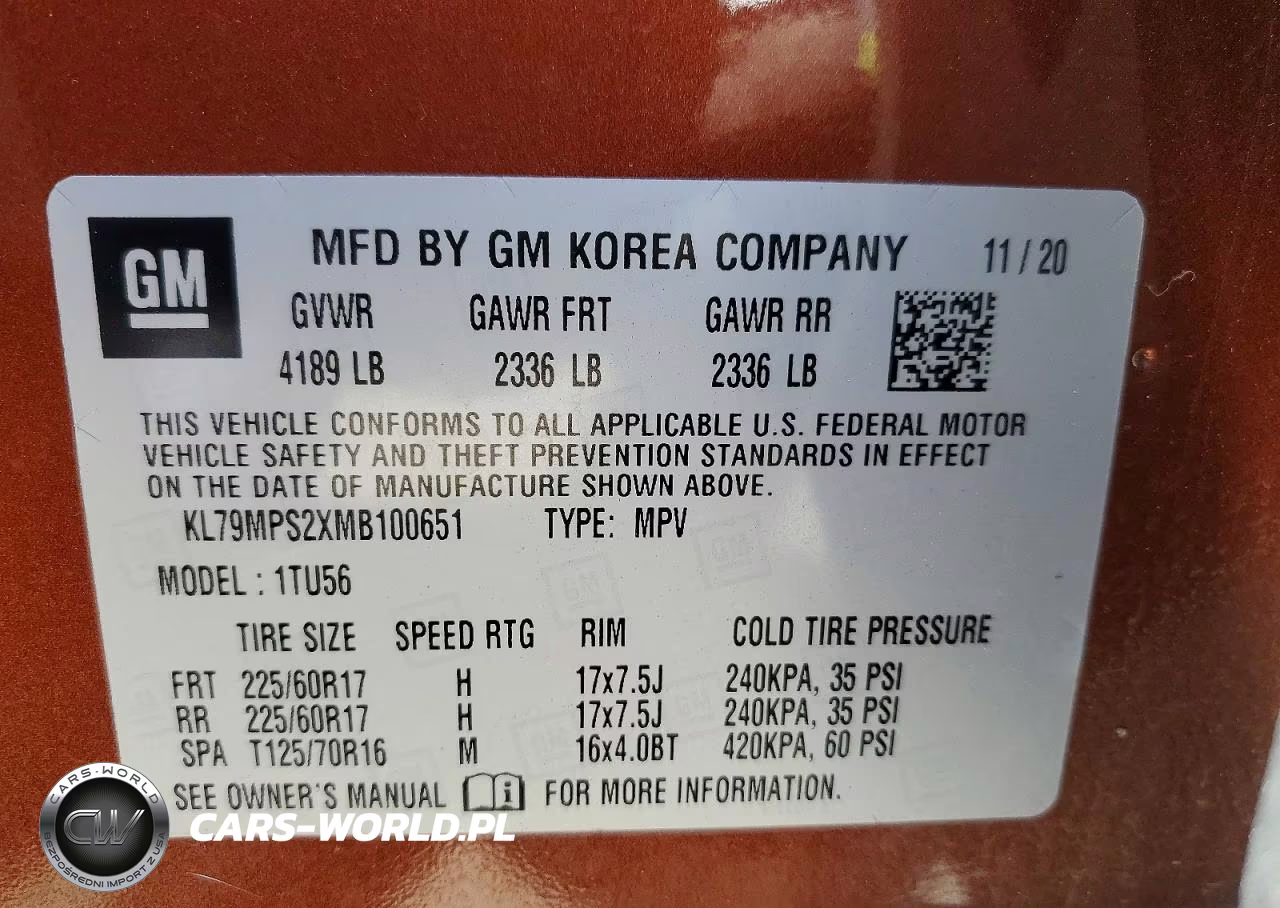 2021 Chevrolet Trailblazer Lt VIN:KL79MPS2XMB100651 - 14