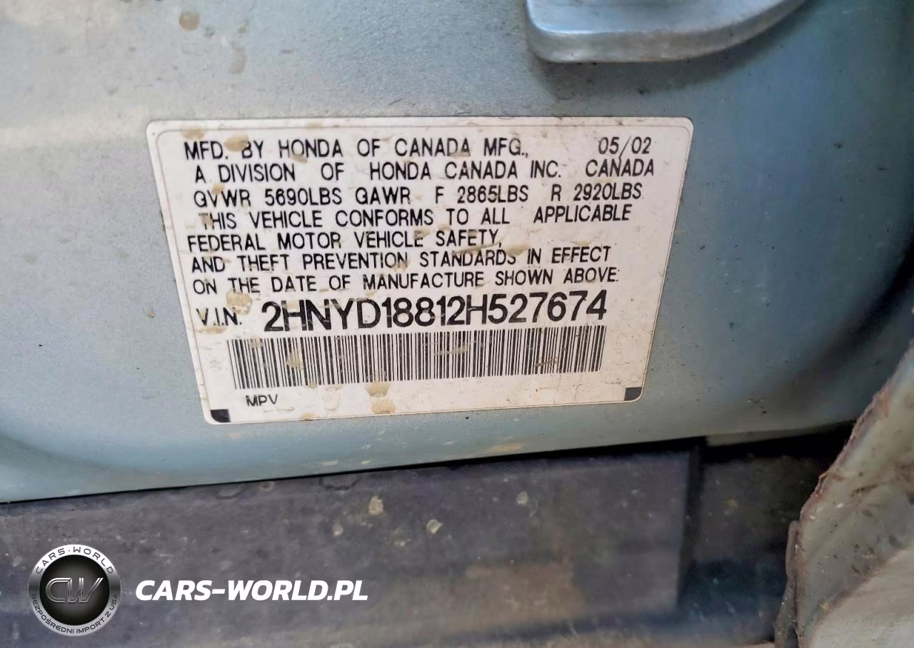 2002 Acura Mdx Touring VIN:2HNYD18812H527674 - 13