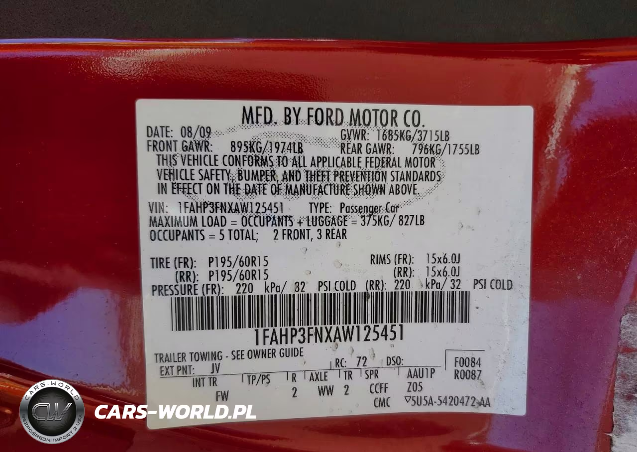 2010 Ford Focus Se VIN:1FAHP3FNXAW125451 - 12