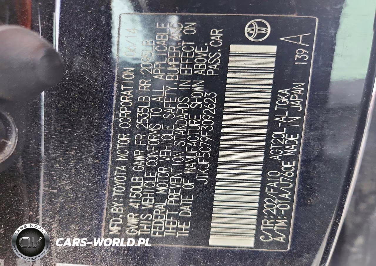 2015 Scion Tc Base VIN:JTKJF5C79F3092623 - 12