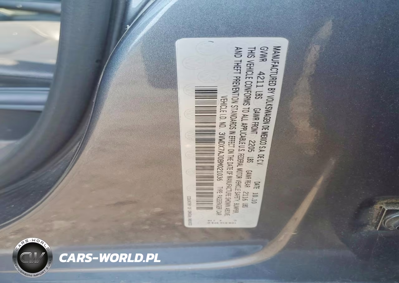 2011 Volkswagen Jetta Se VIN:3VWDX7AJ0BM021036 - 12