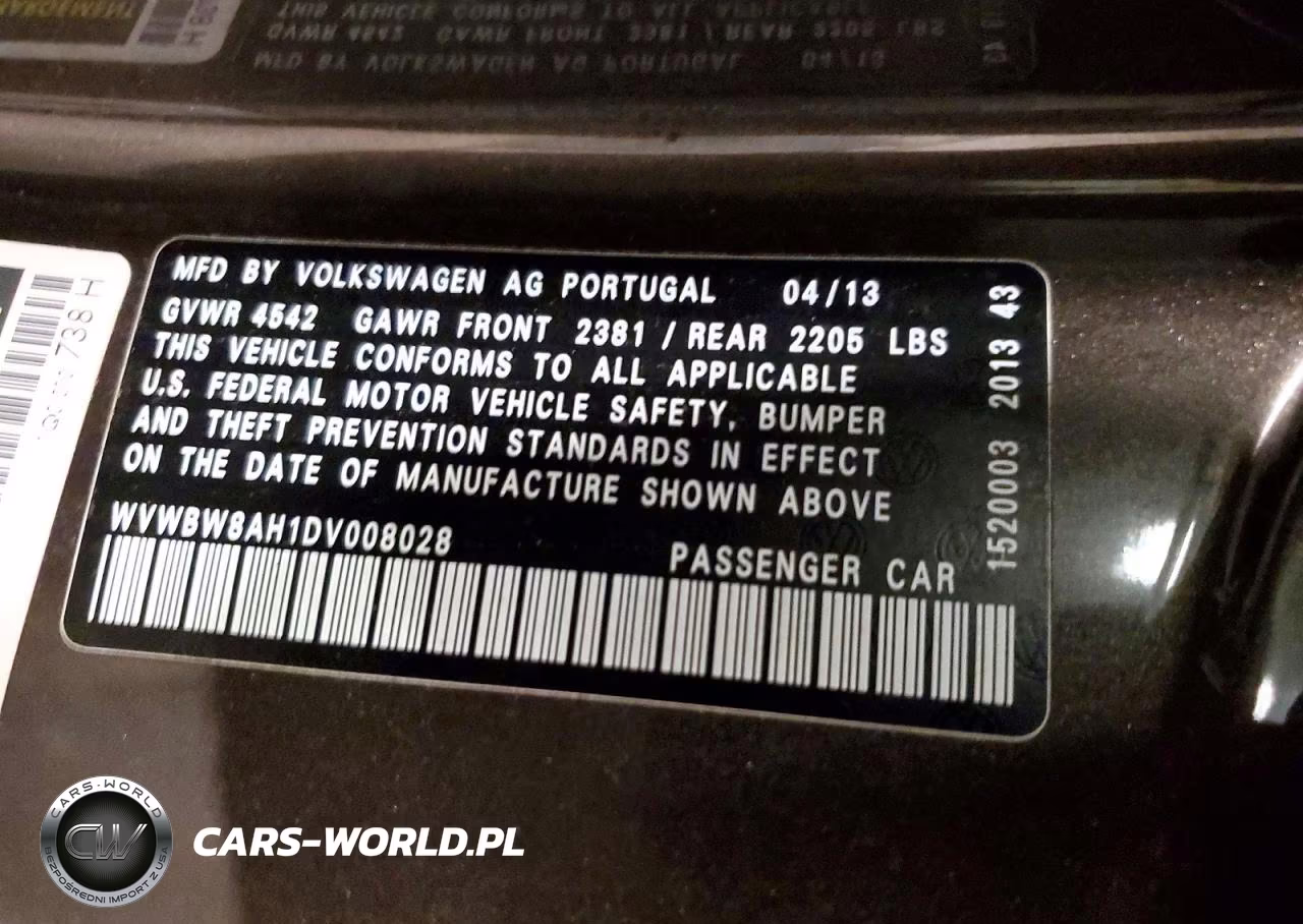 2023 Volkswagen Eos Komfort VIN:WVWBW8AH1DV008028 - 12