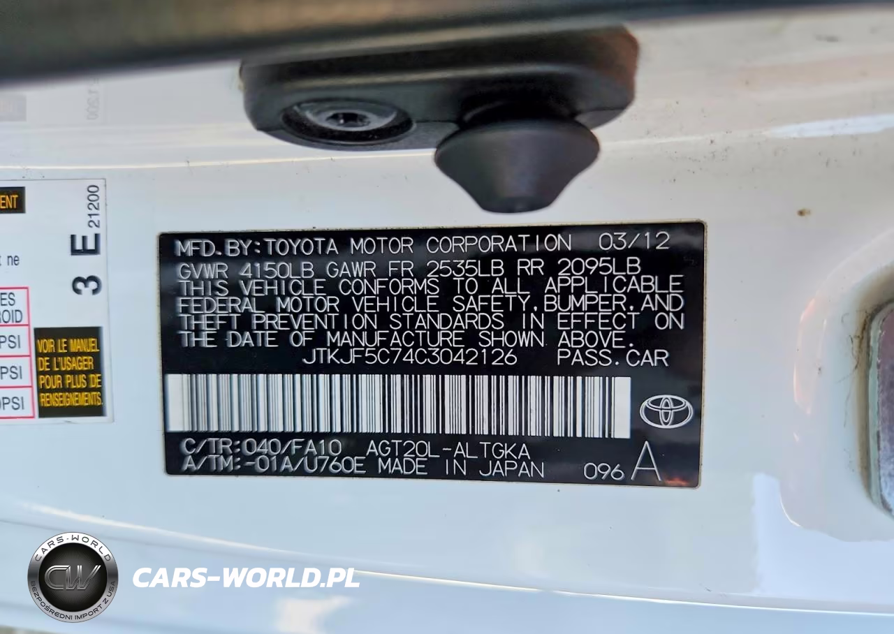 2012 Scion Tc Base VIN:JTKJF5C74C3042126 - 13