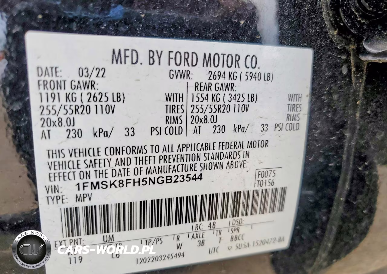 2022 Ford Explorer Limited VIN:1FMSK8FH5NGB23544 - 14