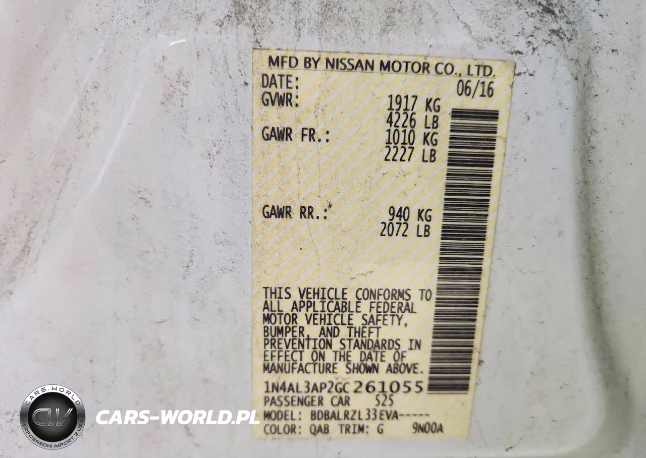 2016 Nissan Altima 2.5 Sl VIN:1N4AL3AP2GC261055 - 12