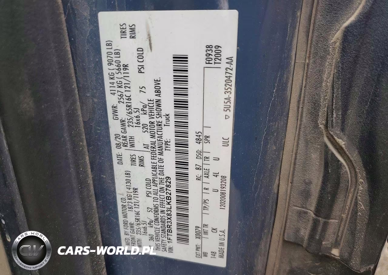2020 Ford Transit T-250 VIN:1FTBR3X83LKB27829 - 13