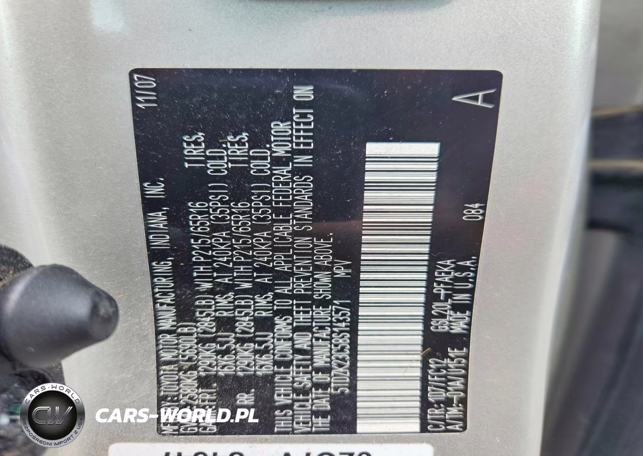 2008 Toyota Sienna Le 7-Passenger VIN:5TDZK23C58S143571 - 13