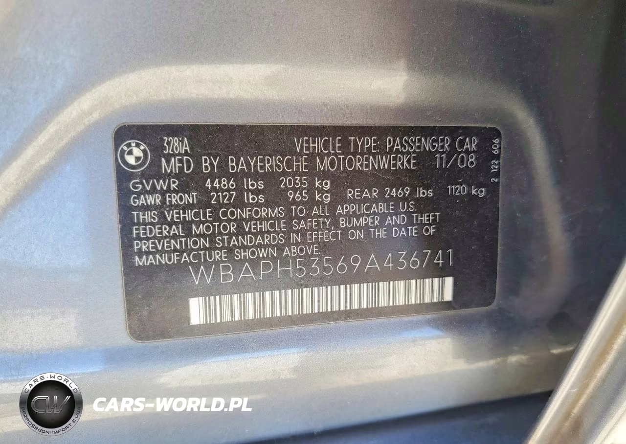 2009 BMW 328 I Sulev VIN:WBAPH53569A436741 - 12
