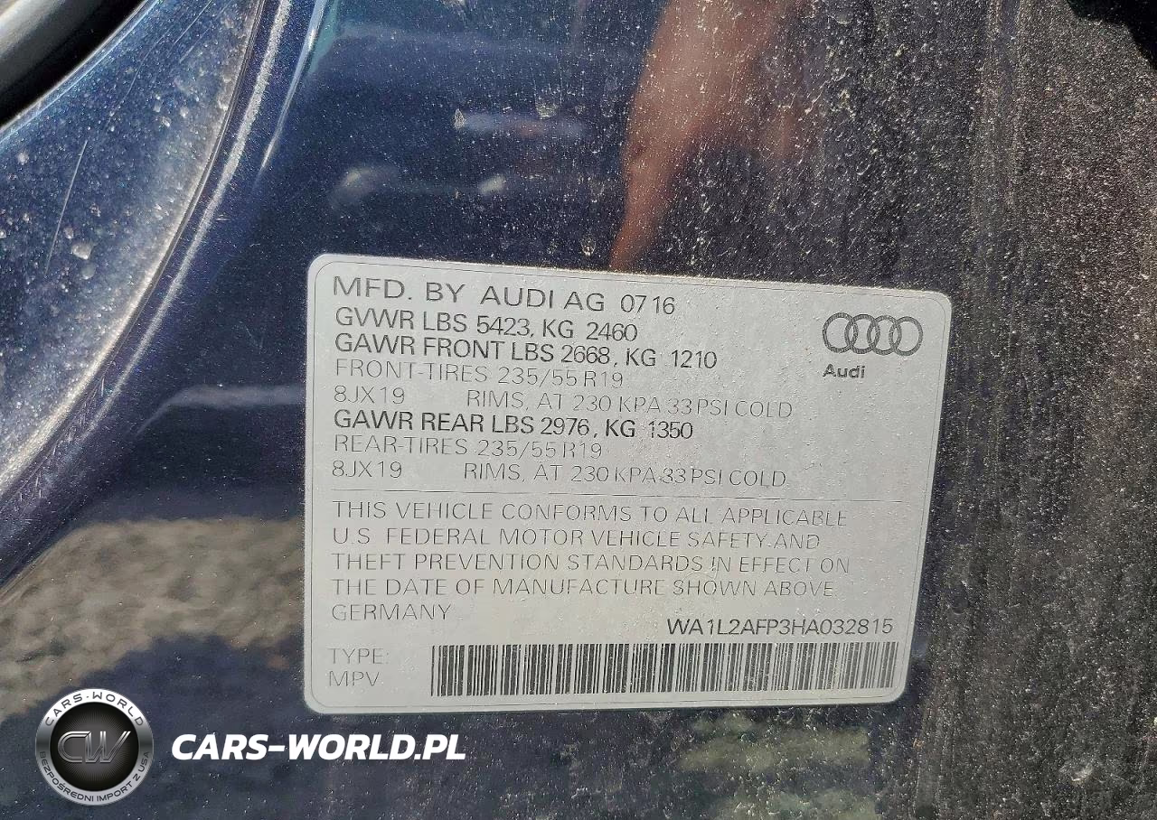 2017 Audi Q5 Premium Plus VIN:WA1L2AFP3HA032815 - 13