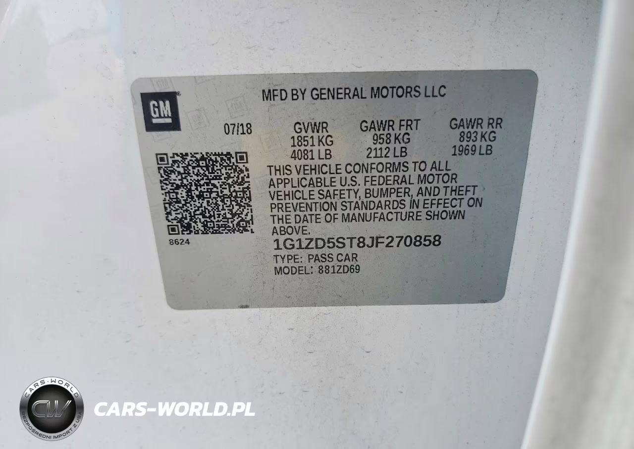 2018 Chevrolet Malibu Lt VIN:1G1ZD5ST8JF270858 - 12