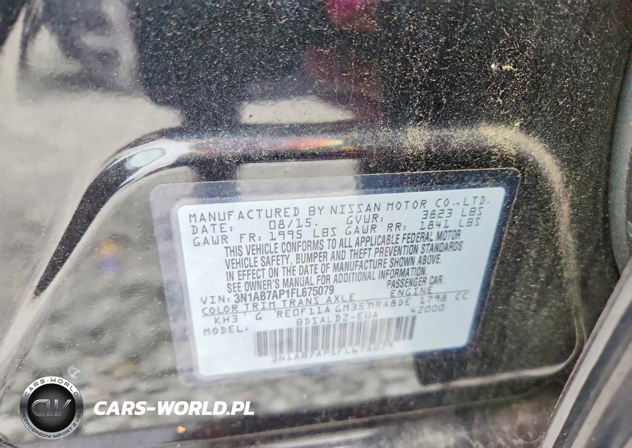 2015 Nissan Sentra Sv VIN:3N1AB7AP1FL675079 - 12