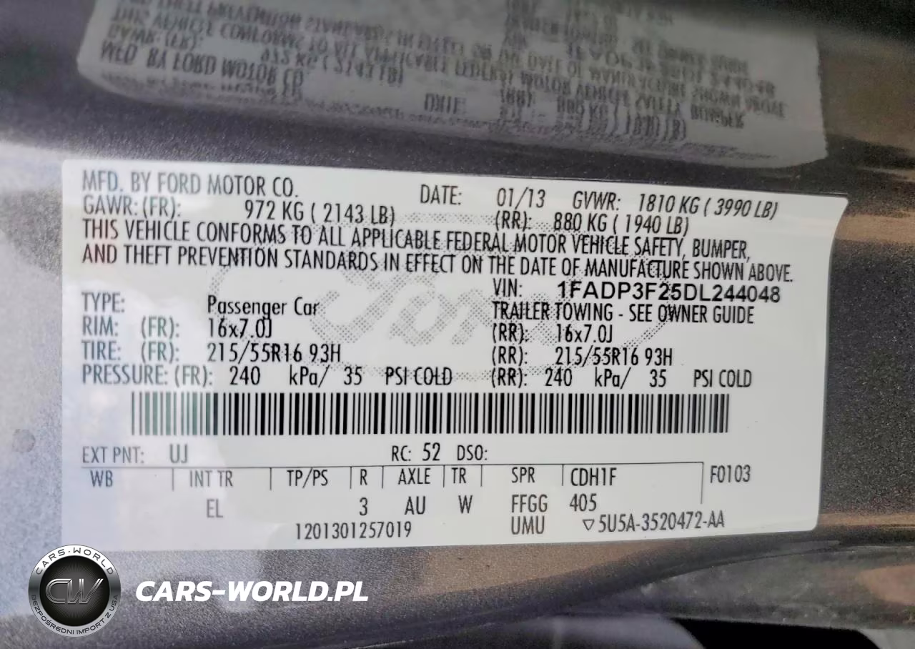 2013 Ford Focus Se VIN:1FADP3F25DL244048 - 12