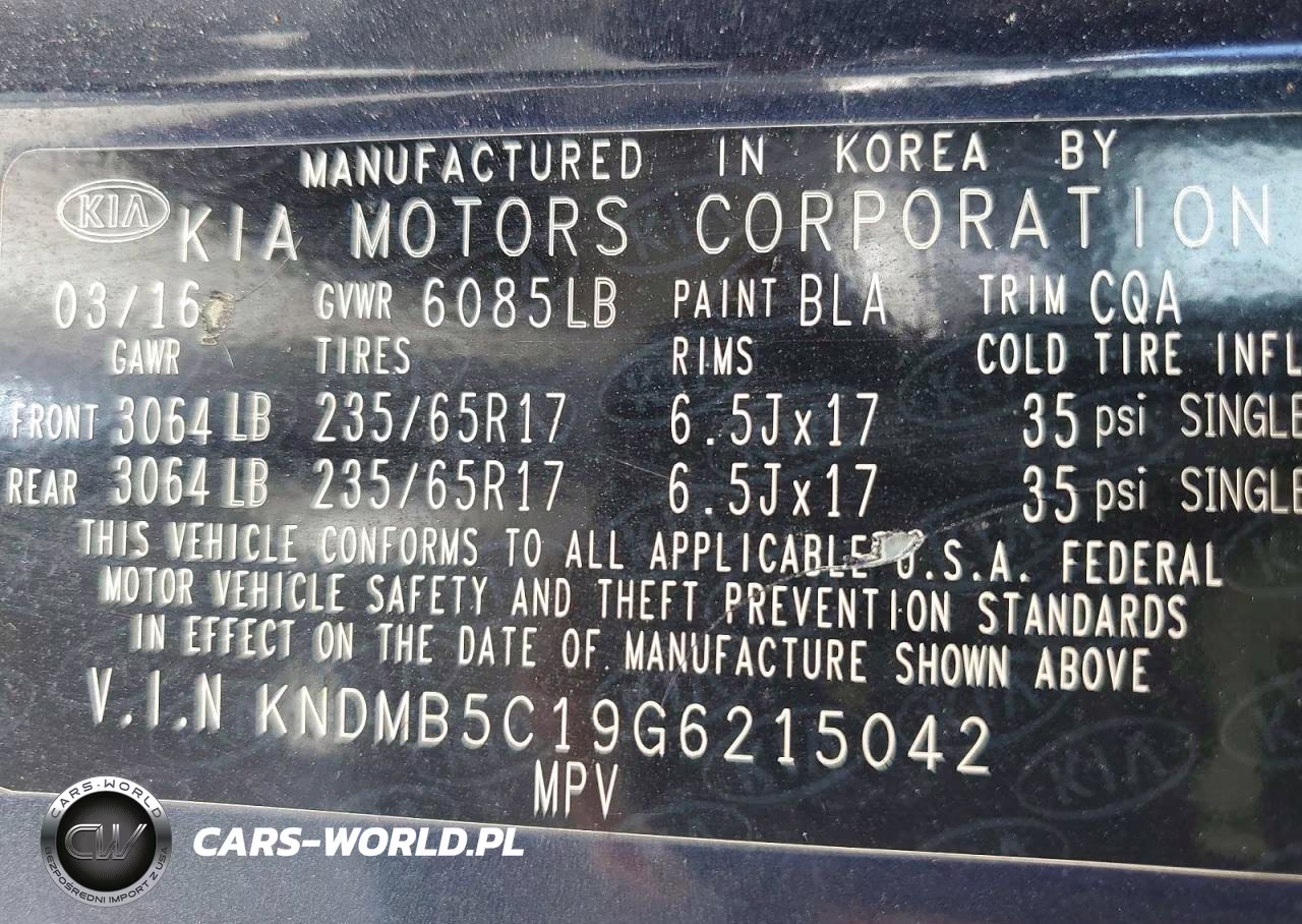 2016 Kia Sedona Lx VIN:KNDMB5C19G6215042 - 13