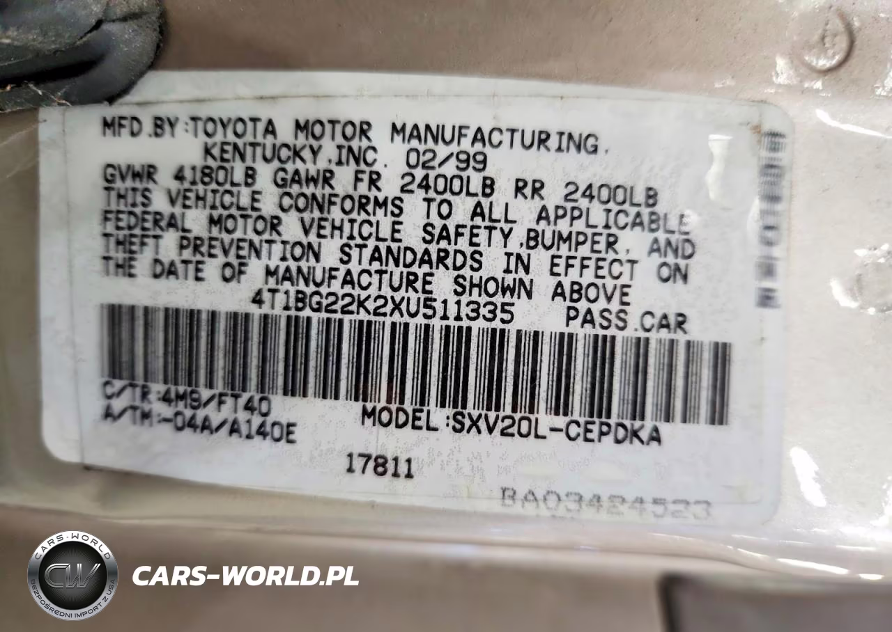 1999 Toyota Camry Ce VIN:4T1BG22K2XU511335 - 12