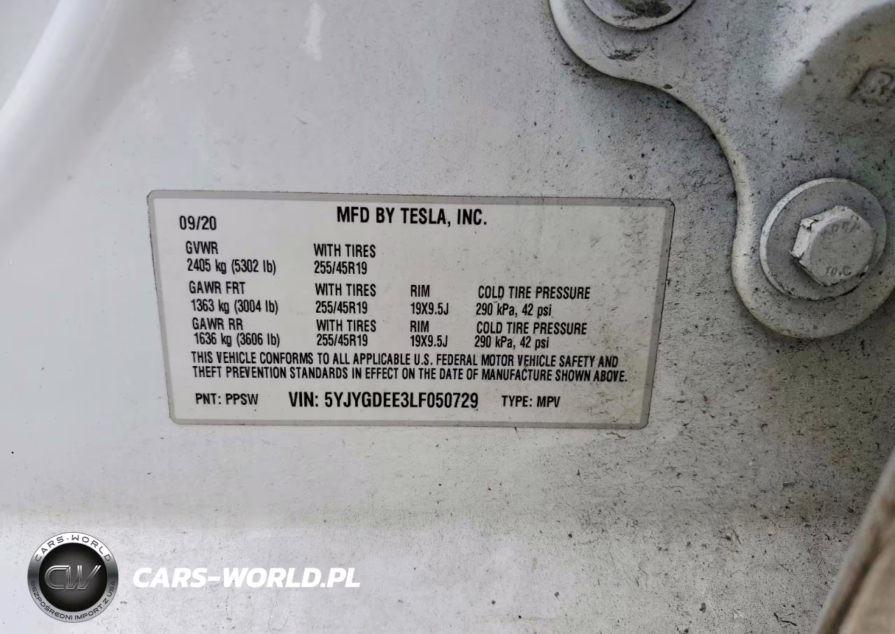 2020 Tesla Model Y VIN:5YJYGDEE3LF050729 - 14