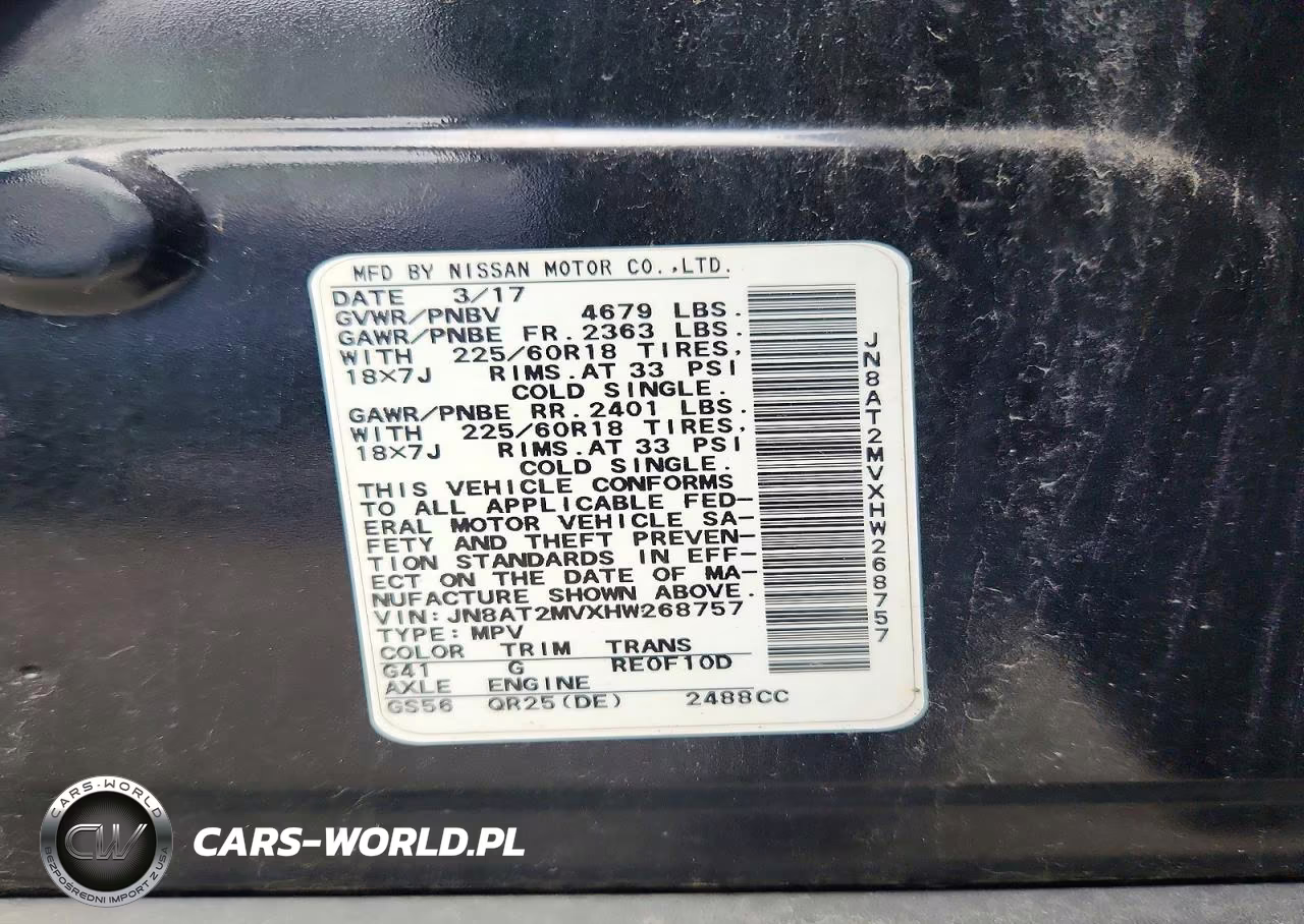 2017 Nissan Rogue Sl VIN:JN8AT2MVXHW268757 - 13