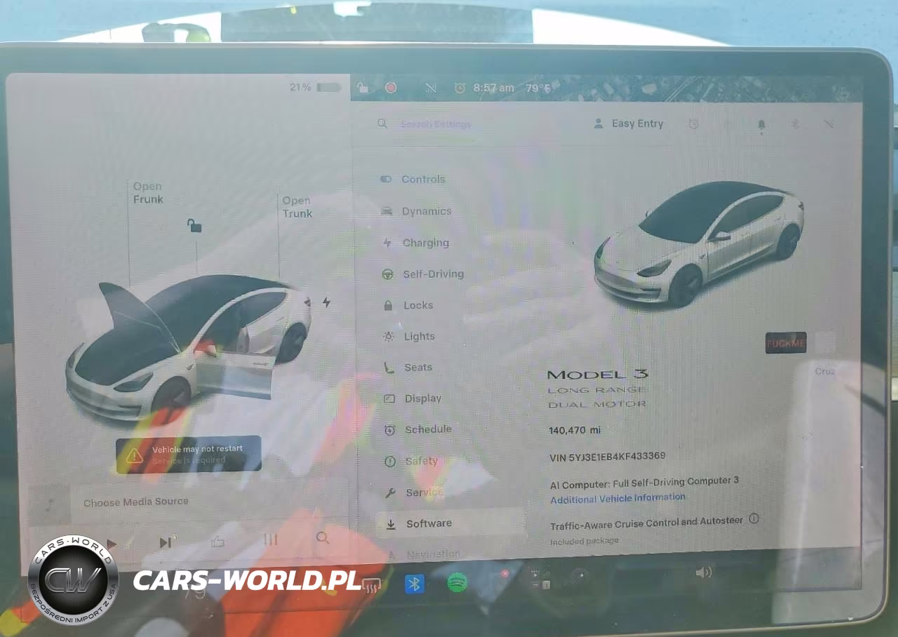 2019 Tesla Model 3 VIN:5YJ3E1EB4KF433369 - 9
