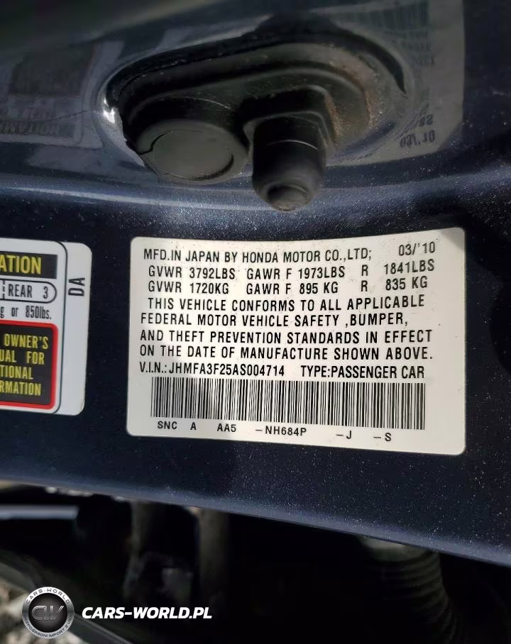2010 Honda Civic Hybrid VIN:JHMFA3F25AS004714 - 12
