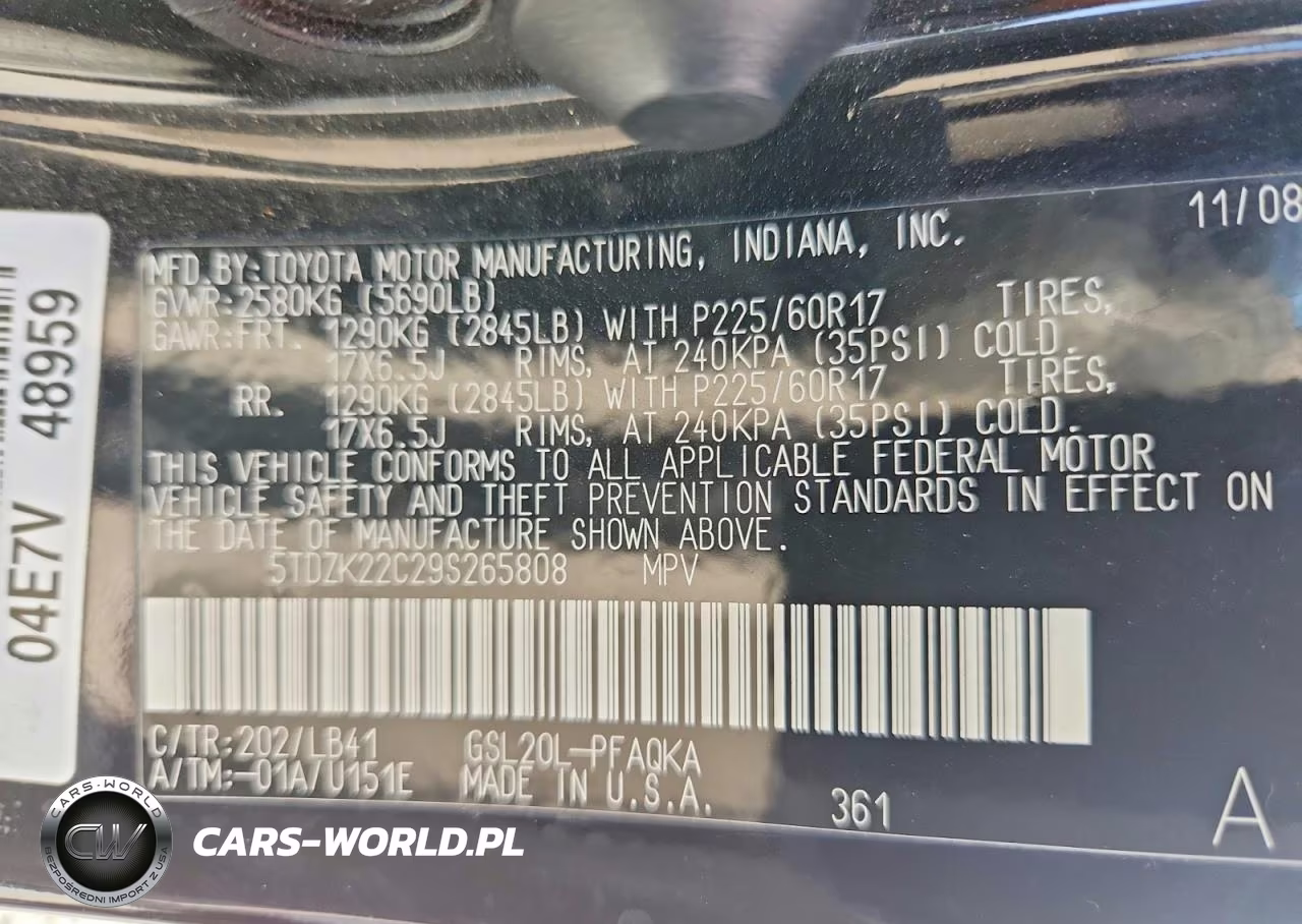 2009 Toyota Sienna Limited VIN:5TDZK22C29S265808 - 13