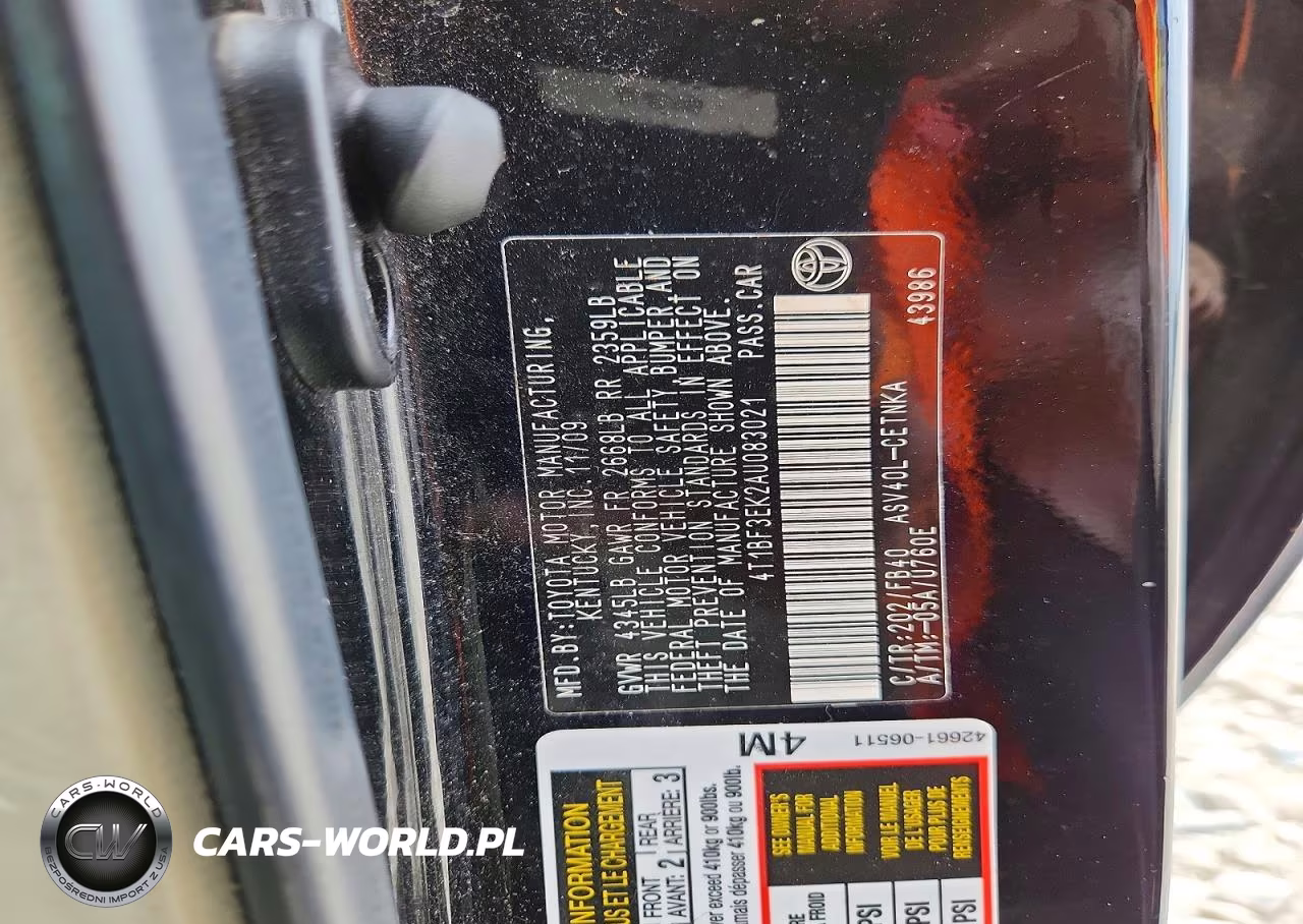 2010 Toyota Camry Le VIN:4T1BF3EK2AU083021 - 12