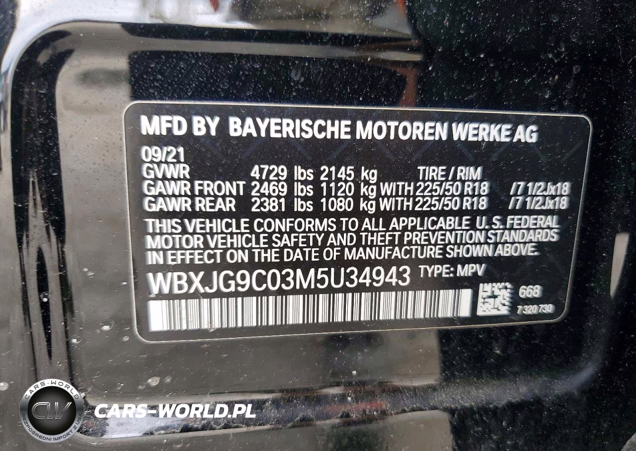 2021 BMW X1 xDrive28I VIN:WBXJG9C03M5U34943 - 13