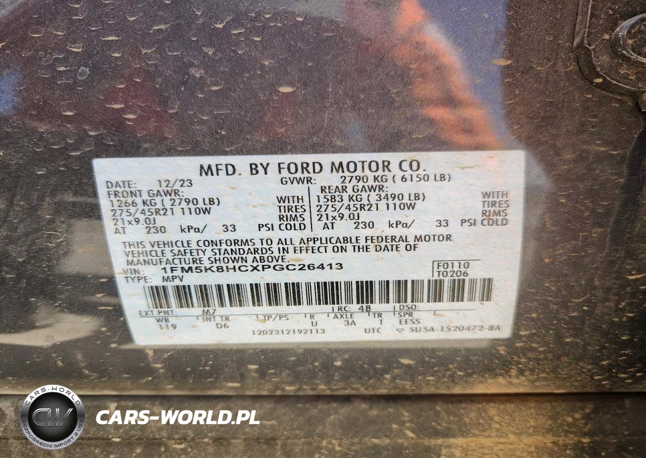 2023 Ford Explorer Platinum VIN:1FM5K8HCXPGC26413 - 13