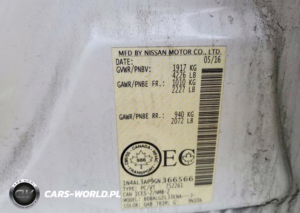 2016 Nissan Altima 2.5 VIN:1N4AL3AP9GN366566 - 12