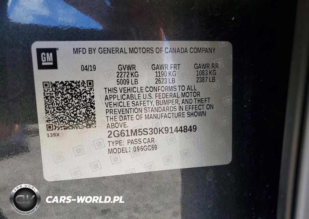 2019 Cadillac Xts Luxury VIN:2G61M5S30K9144849 - 12