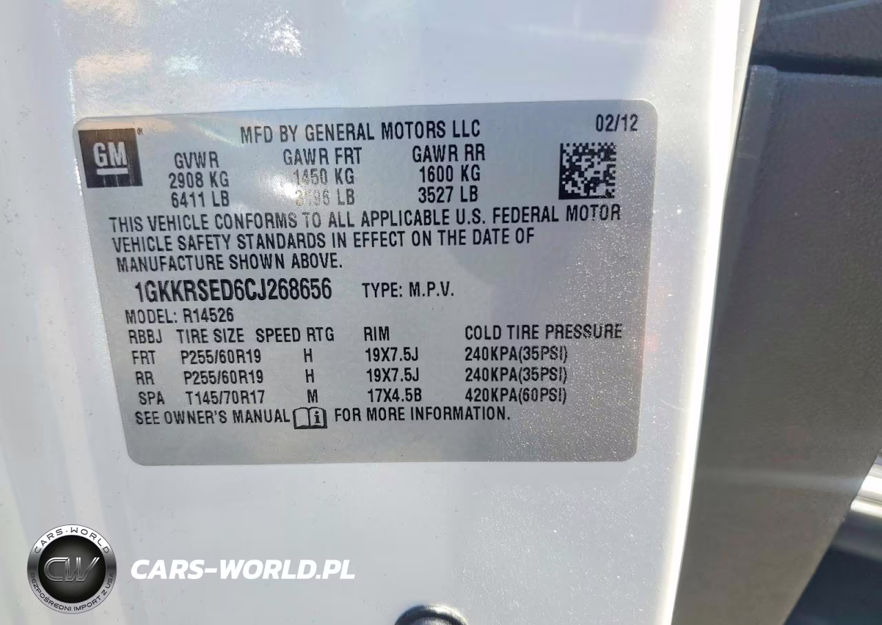 2012 GMC Acadia Slt-2 VIN:1GKKRSED6CJ268656 - 13
