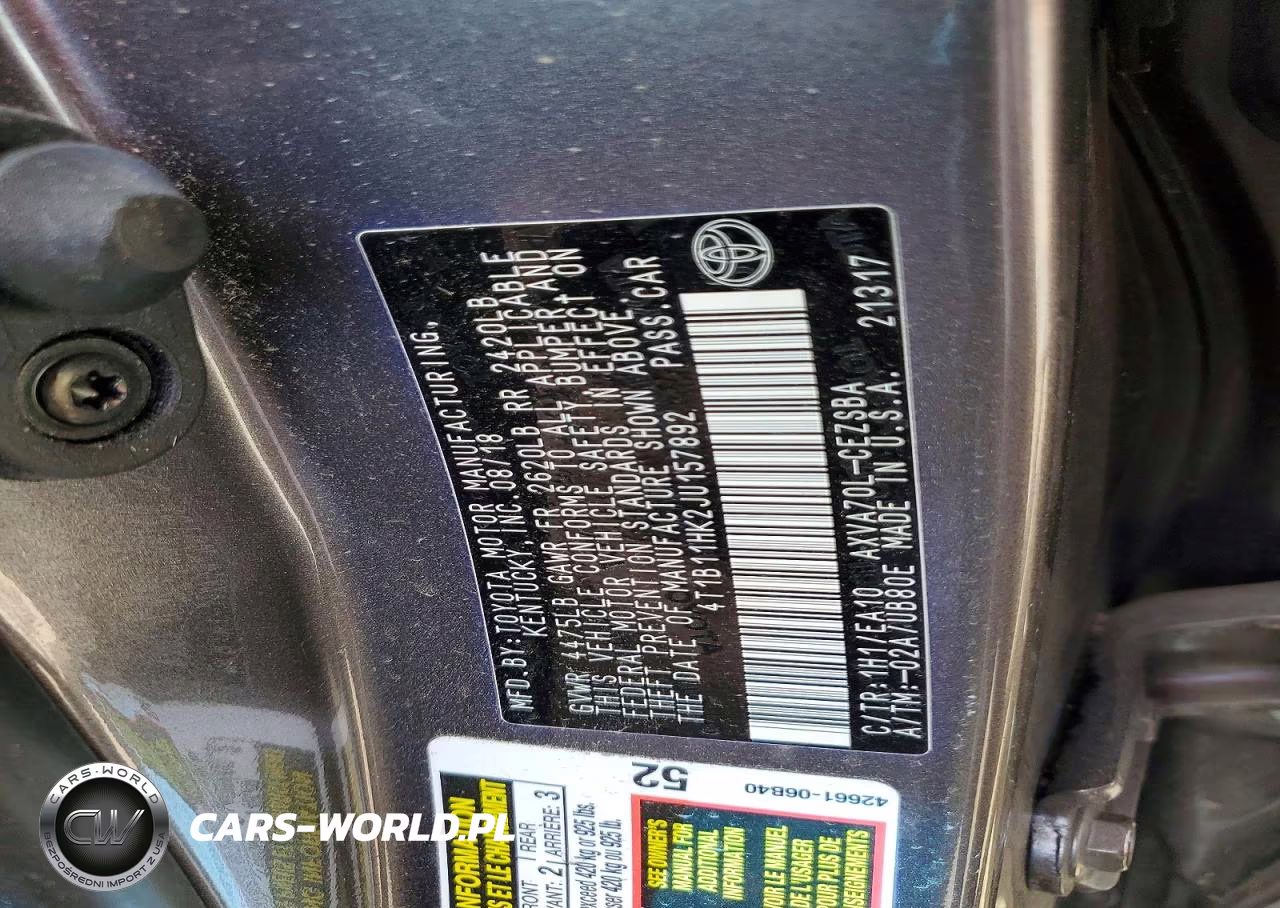 2018 Toyota Camry Se VIN:4T1B11HK2JU157892 - 12