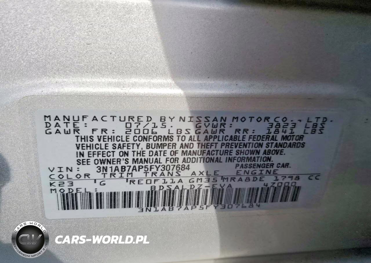 2015 Nissan Sentra Sv VIN:3N1AB7AP5FY307684 - 12