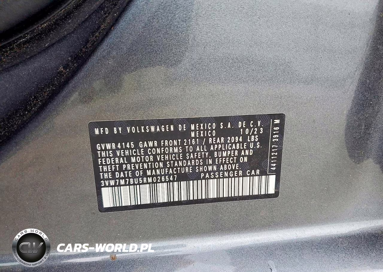 2024 Volkswagen Jetta Se VIN:3VW7M7BU5RM026547 - 13