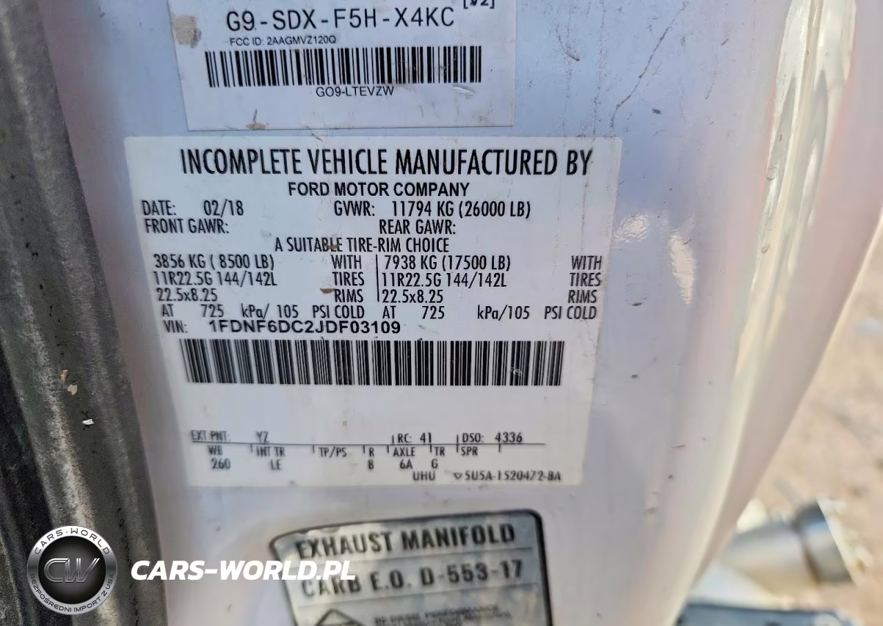2018 Ford F650 Super Duty Box Truck VIN:1FDNF6DC2JDF03109 - 13