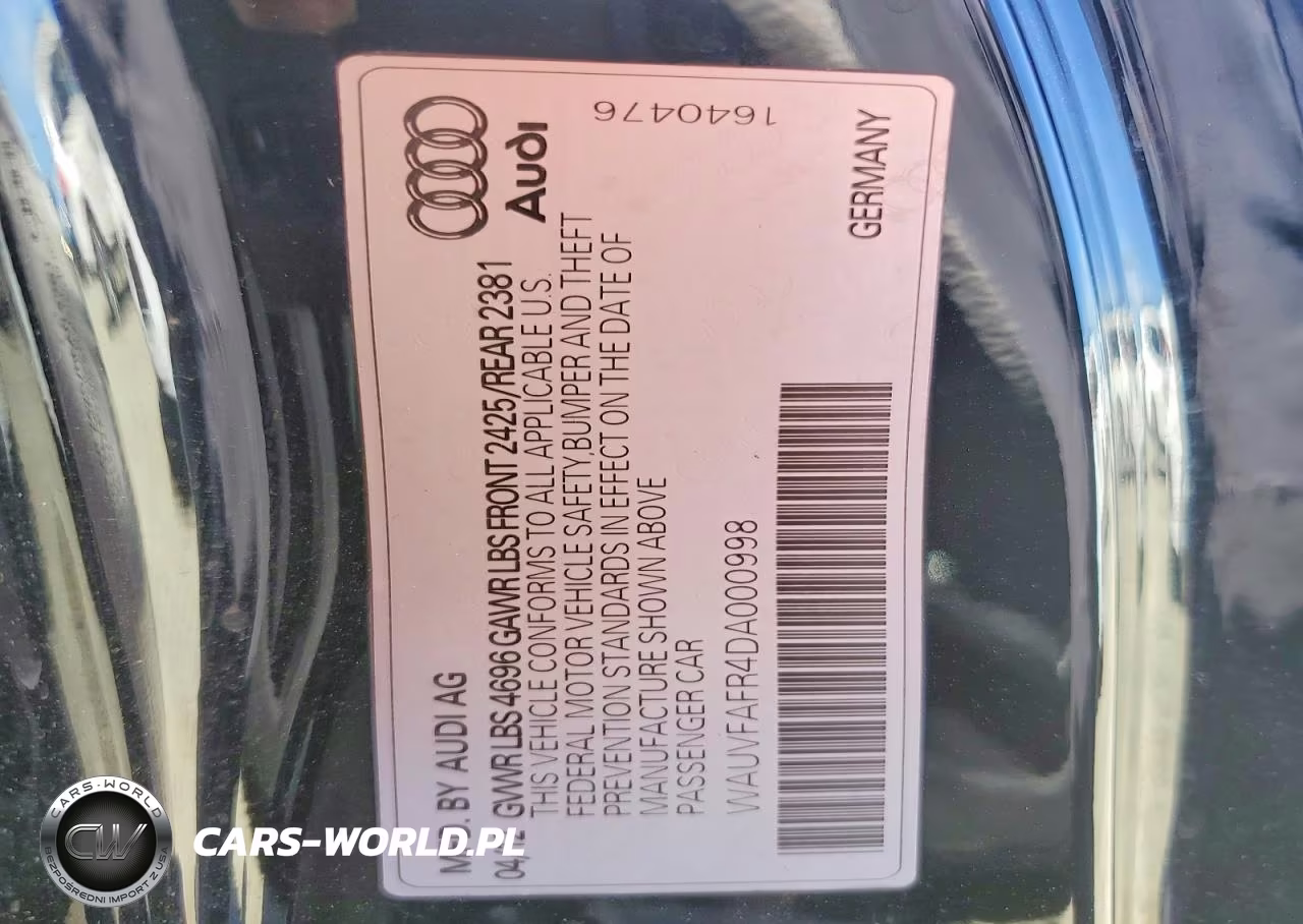 2013 Audi A5 Prestige VIN:WAUVFAFR4DA000998 - 12