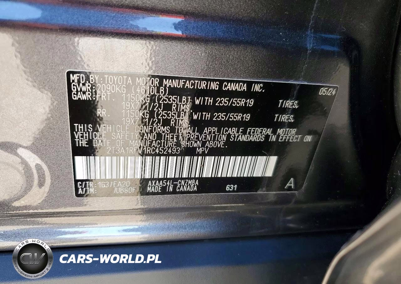 2024 Toyota Rav4 Xle Premium VIN:2T3A1RFV1RC452493 - 13
