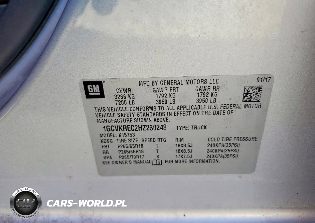 2017 Chevrolet Silverado K1500 Lt VIN:1GCVKREC2HZ230248 - 12