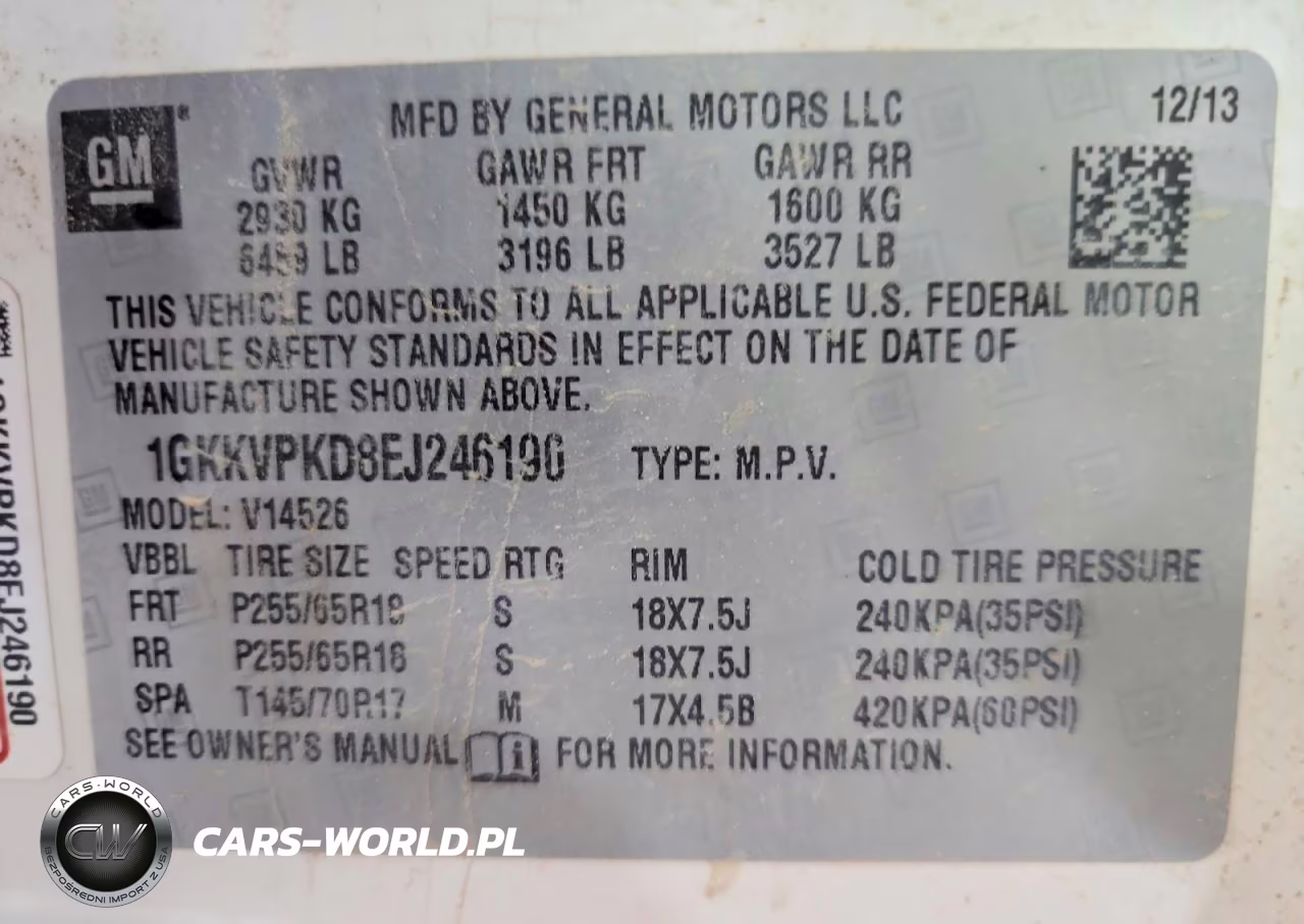 2014 GMC Acadia Sle VIN:1GKKVPKD8EJ246190 - 14