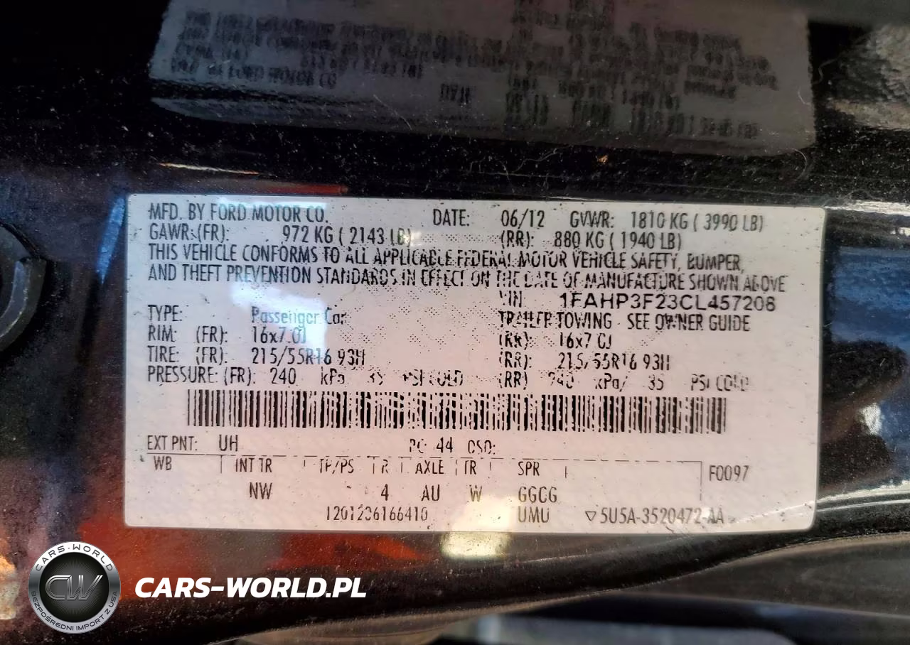 2012 Ford Focus Se VIN:1FAHP3F23CL457208 - 12