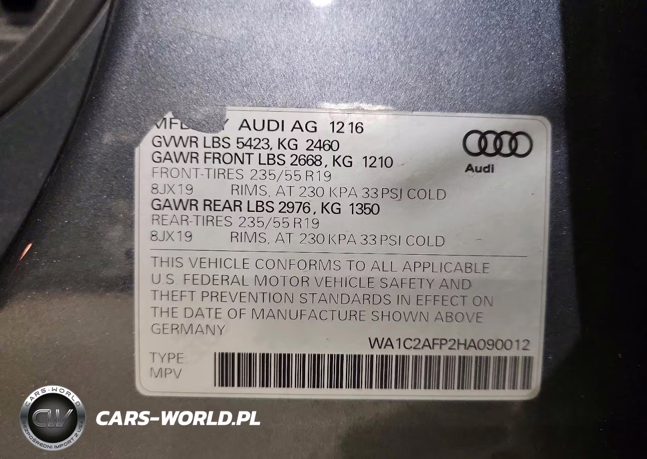 2017 Audi Q5 Premium VIN:WA1C2AFP2HA090012 - 13