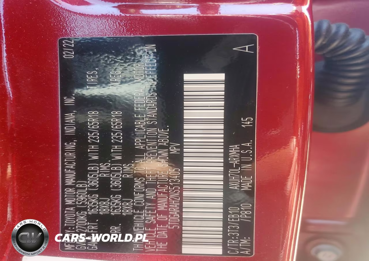 2022 Toyota Highlander Hybrid Xle VIN:5TDGARAH2NS513405 - 14
