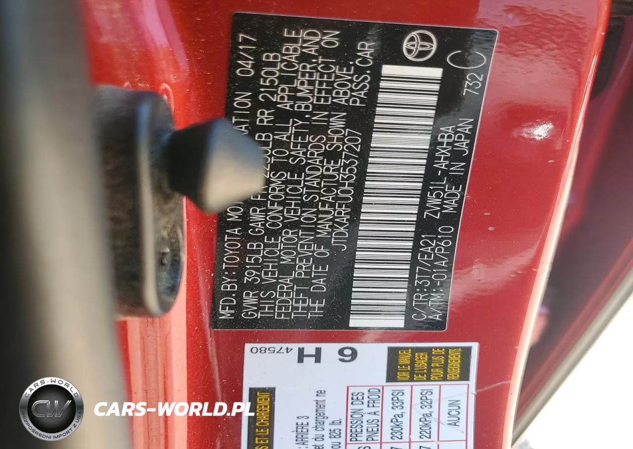2017 Toyota Prius Four Touring VIN:JTDKARFU0H3537207 - 12