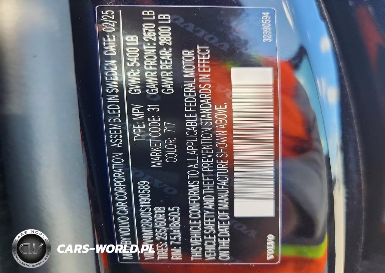 2025 Volvo Xc60 Core VIN:YV4M12RJ0S1190589 - 13