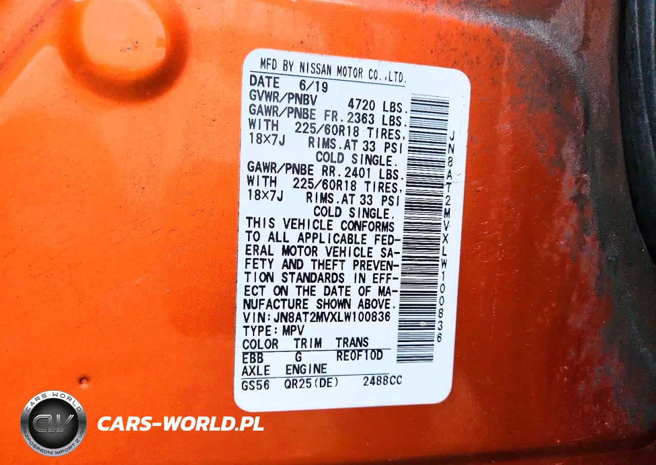 2020 Nissan Rogue Sv VIN:JN8AT2MVXLW100836 - 13