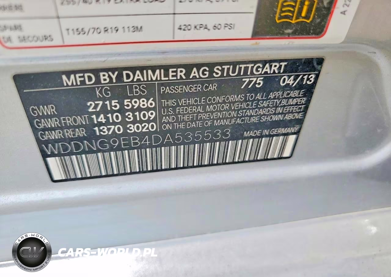 2013 Mercedes-Benz S 550 4Matic VIN:WDDNG9EB4DA535533 - 13