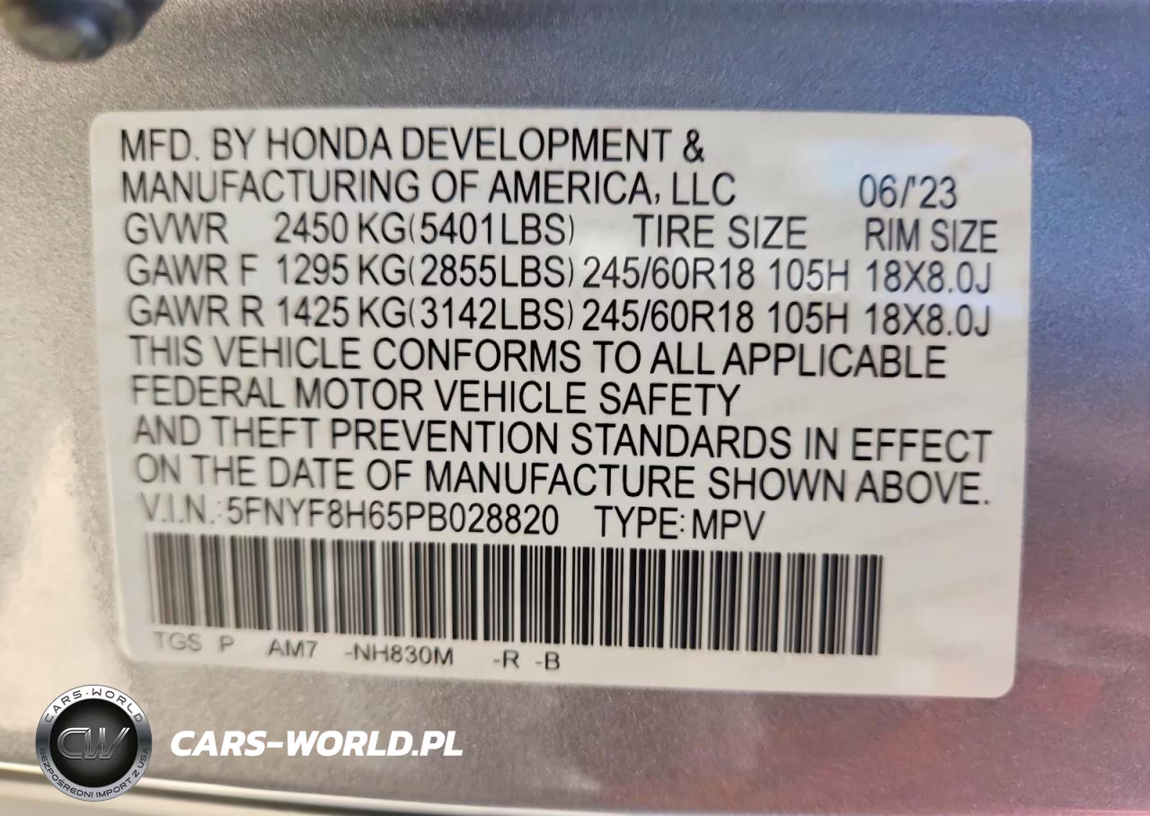 2023 Honda Passport Trail Sport VIN:5FNYF8H65PB028820 - 13